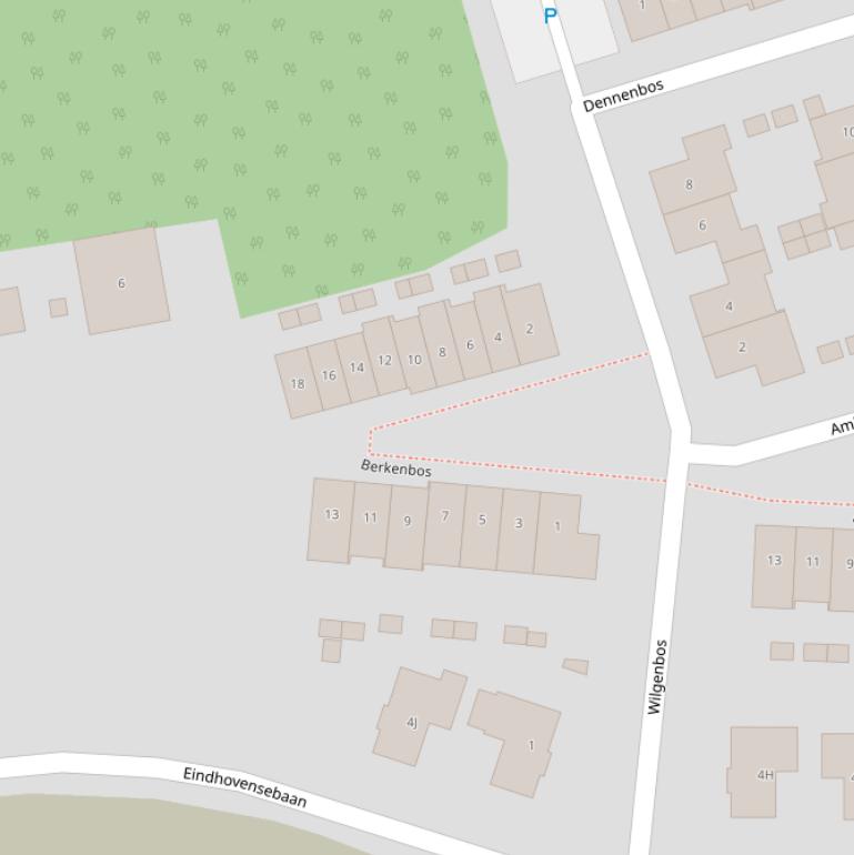 Kaart van het Berkenbos.