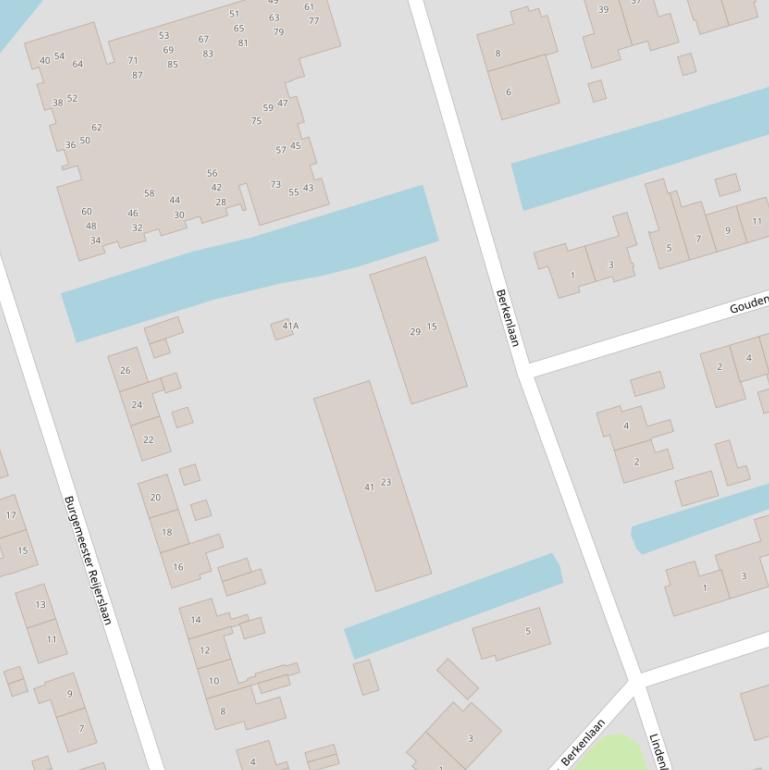 Kaart van de Berkenlaan.