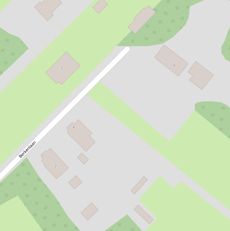 Kaart van de Berkenlaan.