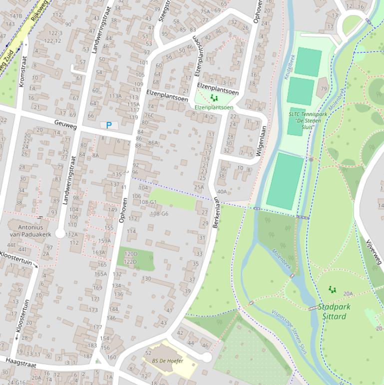 Kaart van de Berkenlaan.