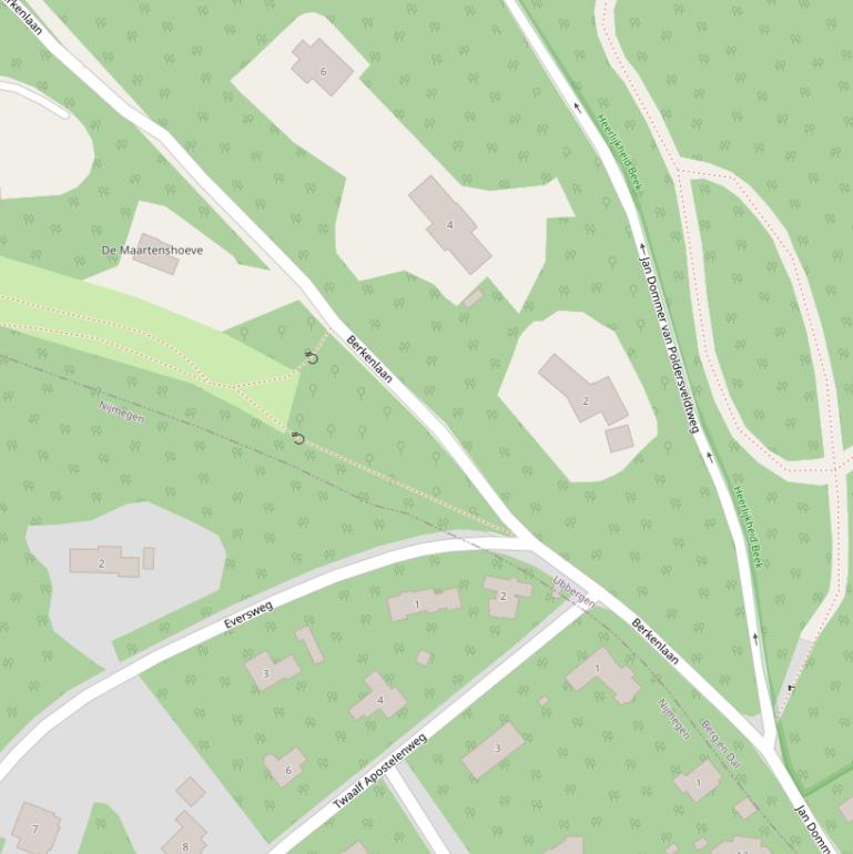 Kaart van de Berkenlaan.