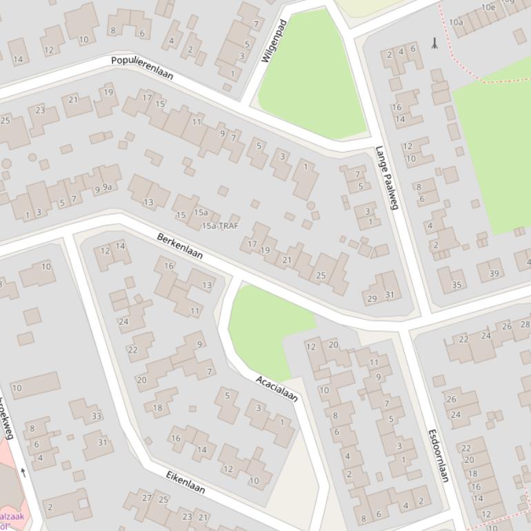 Kaart van de Berkenlaan.