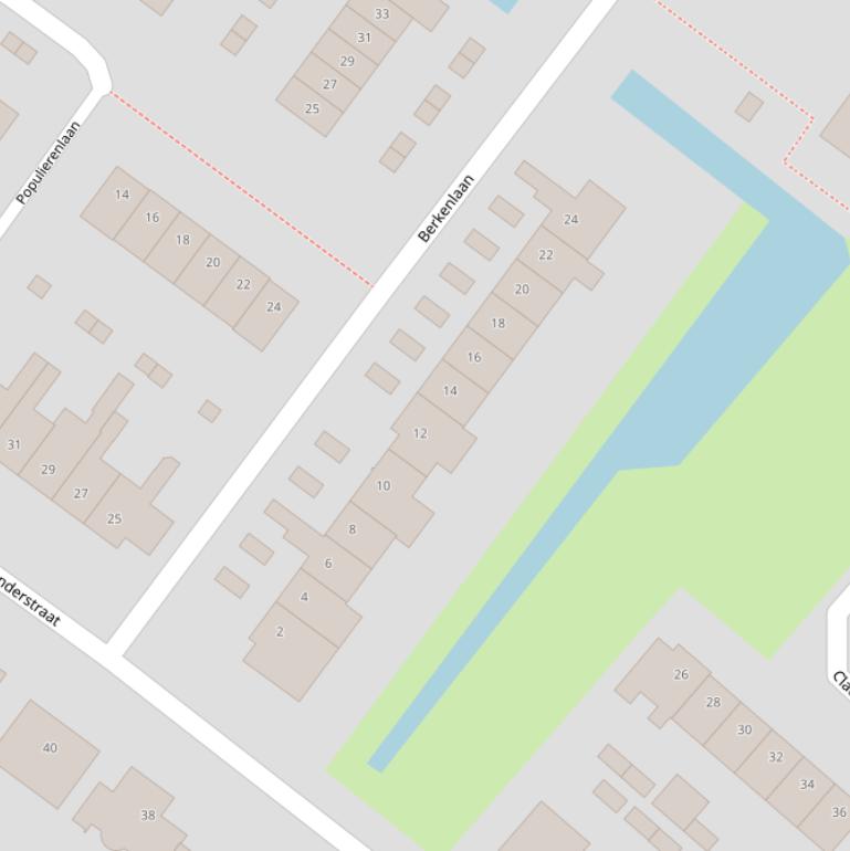 Kaart van de Berkenlaan.