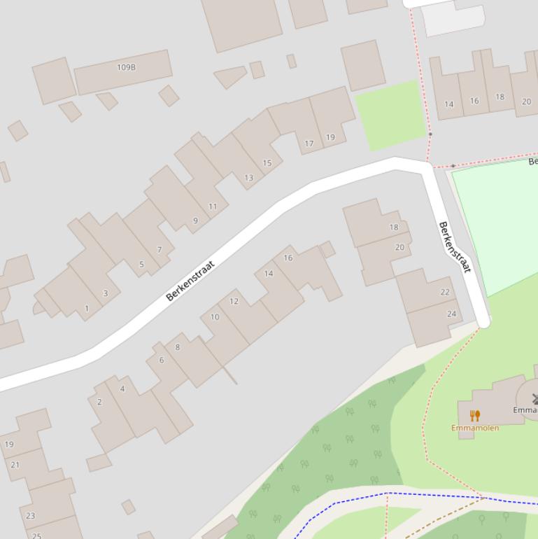 Kaart van de Berkenstraat.