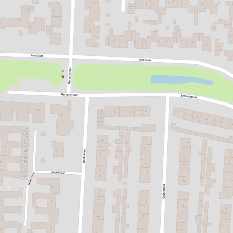 Kaart van de Berkenstraat.