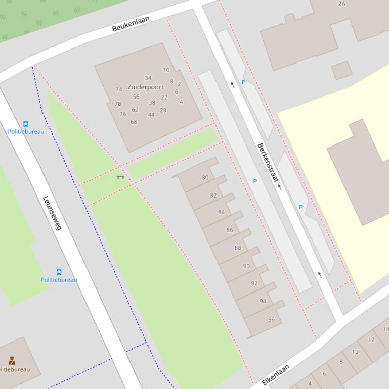 Kaart van de Berkenstraat.