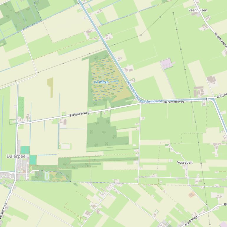 Kaart van de Berkmeerweg.