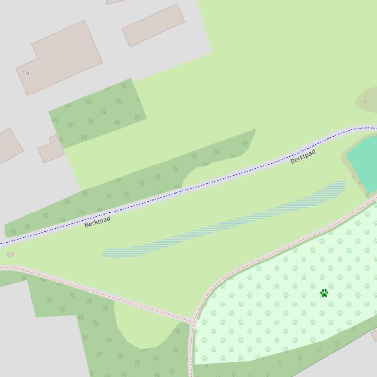 Kaart van het Berktpad.