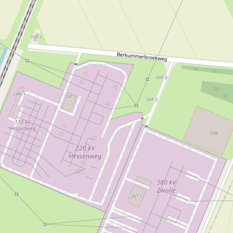 Kaart van de Berkummerbroekweg.