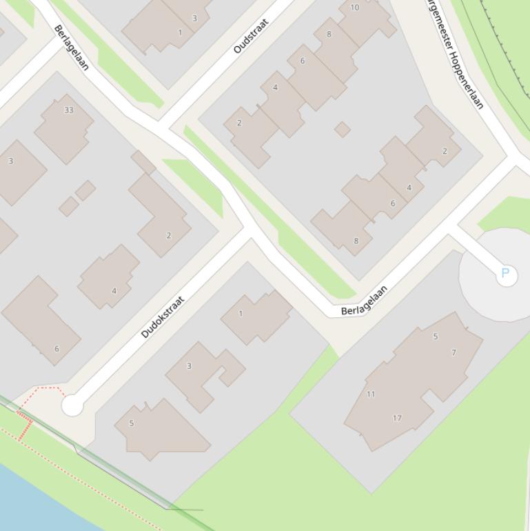 Kaart van de Berlagelaan.