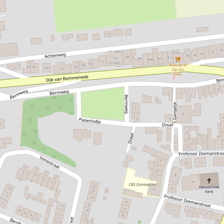 Kaart van de Bermweg.