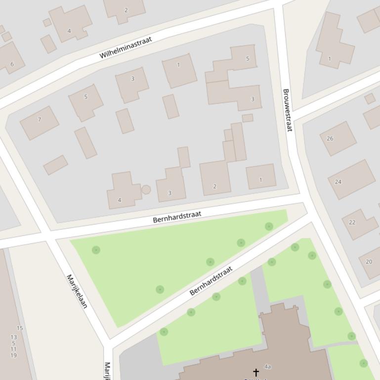 Kaart van de Bernhardstraat.