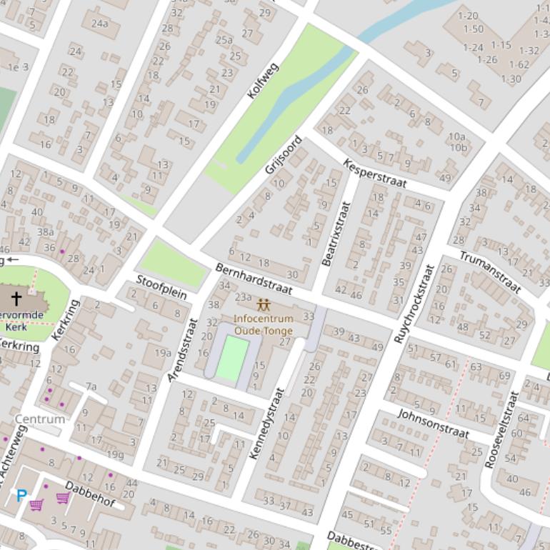 Kaart van de Bernhardstraat.