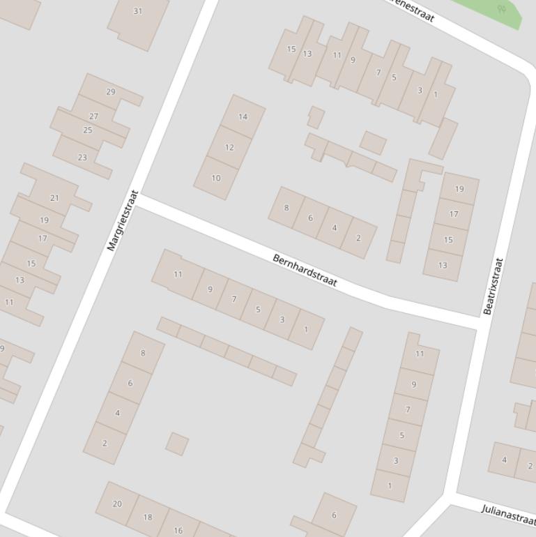 Kaart van de Bernhardstraat.