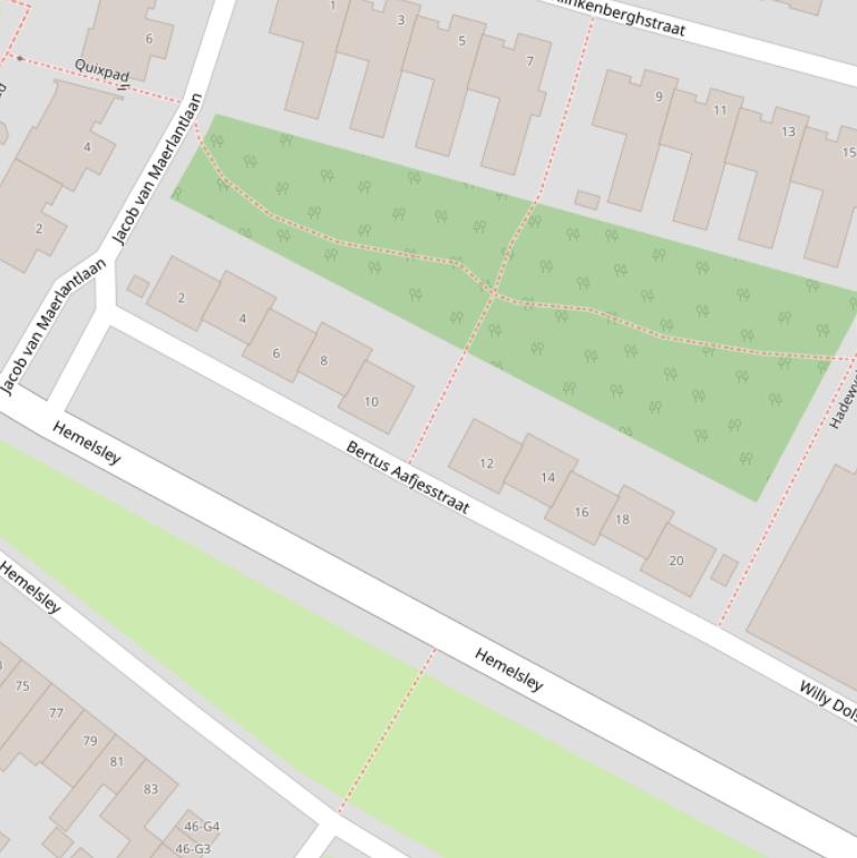 Kaart van de Bertus Aafjesstraat.