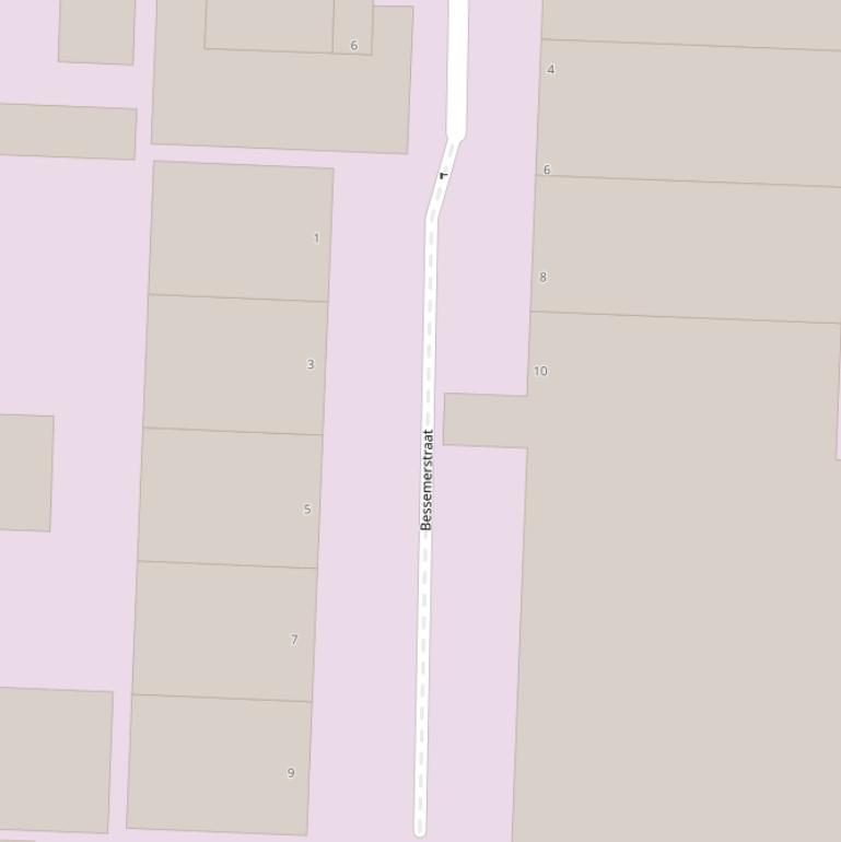 Kaart van de Bessemerstraat.