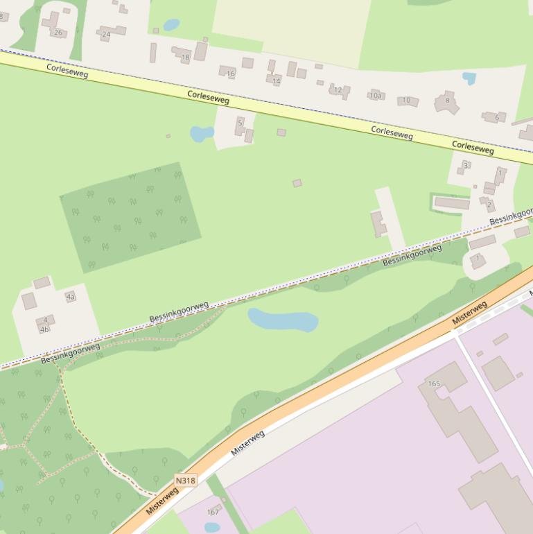 Kaart van de Bessinkgoorweg.