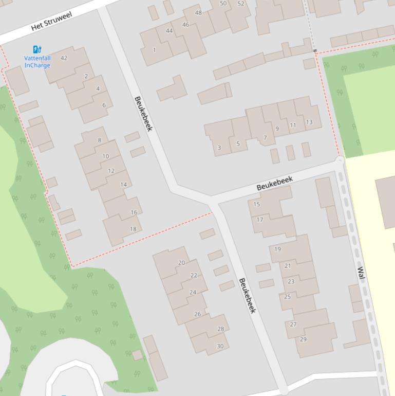 Kaart van  Beukebeek.