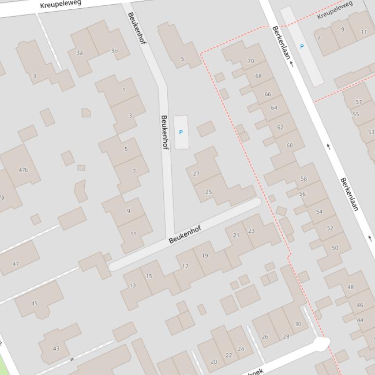 Kaart van de Beukenhof.