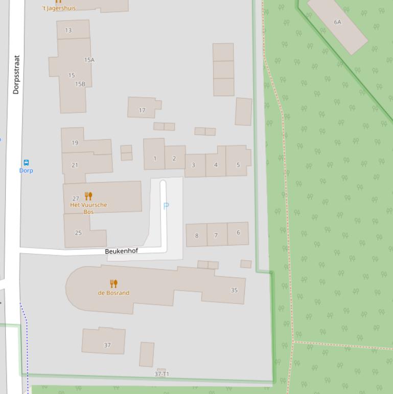 Kaart van de Beukenhof.