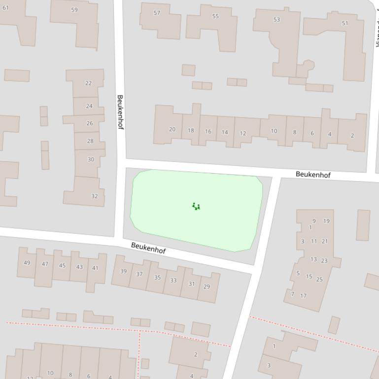 Kaart van de Beukenhof.