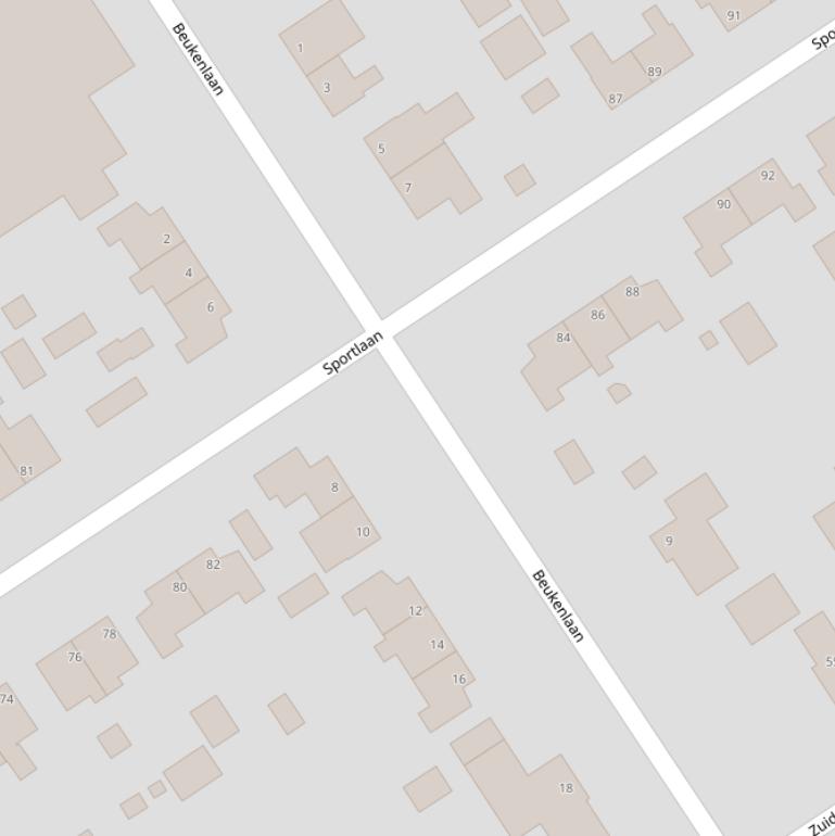 Kaart van de Beukenlaan.