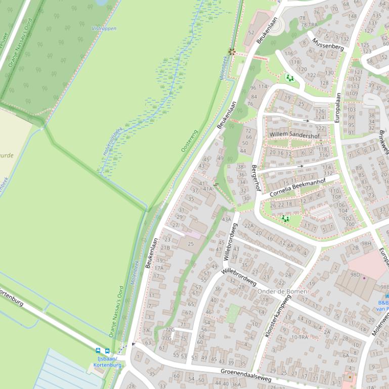 Kaart van de Beukenlaan.