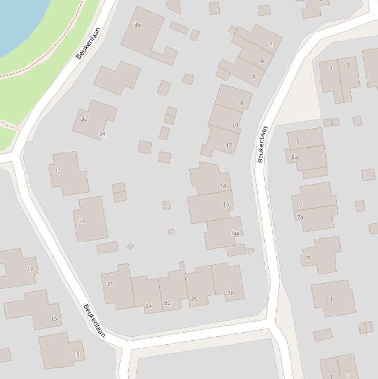 Kaart van de Beukenlaan.