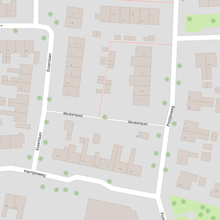 Kaart van het Beukenpad.