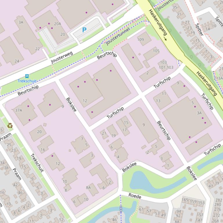 Kaart van  Beurtschip.