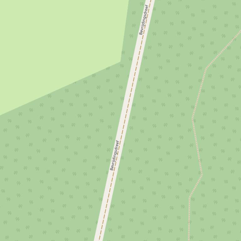 Kaart van de Bevrijdingsdreef.