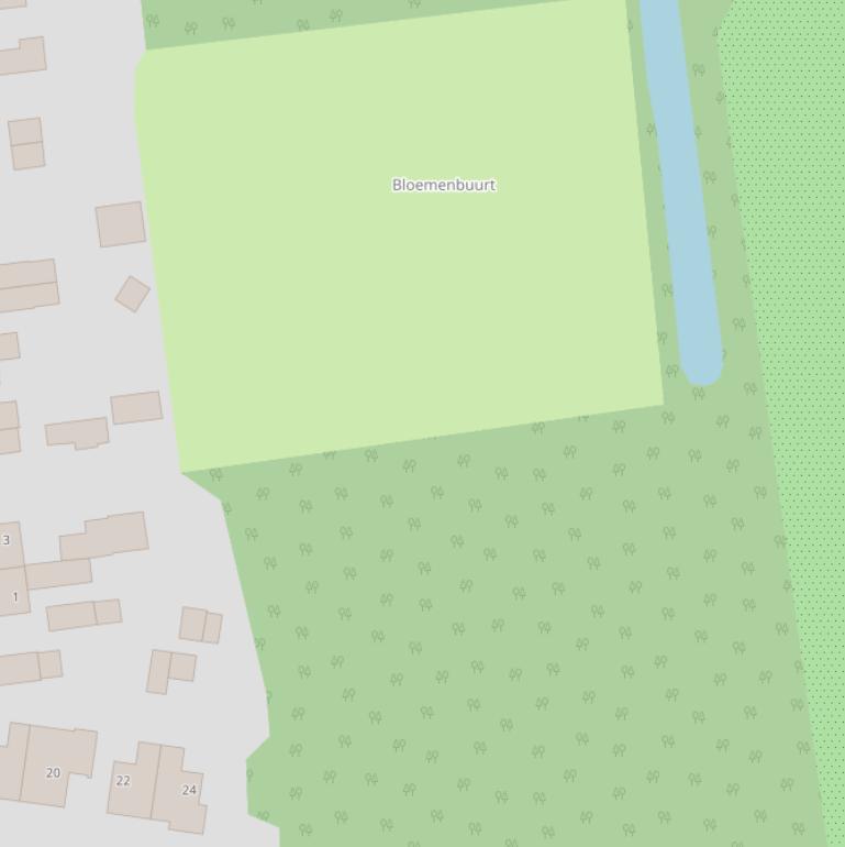 Kaart van de Bielzenlaan.