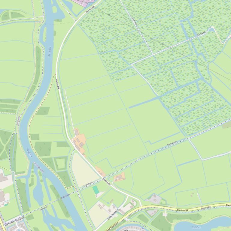 Kaart van de Biertsedijk.