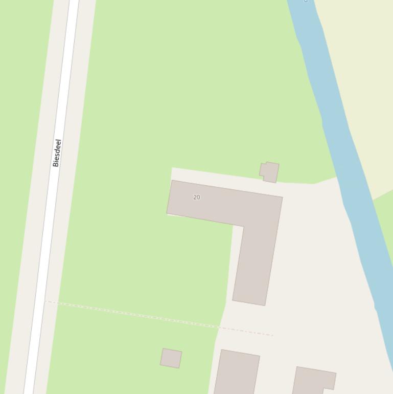 Kaart van  Biesdeel.