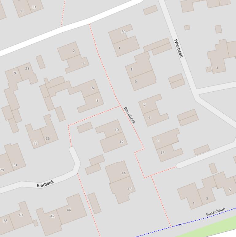 Kaart van  Biezebeek.