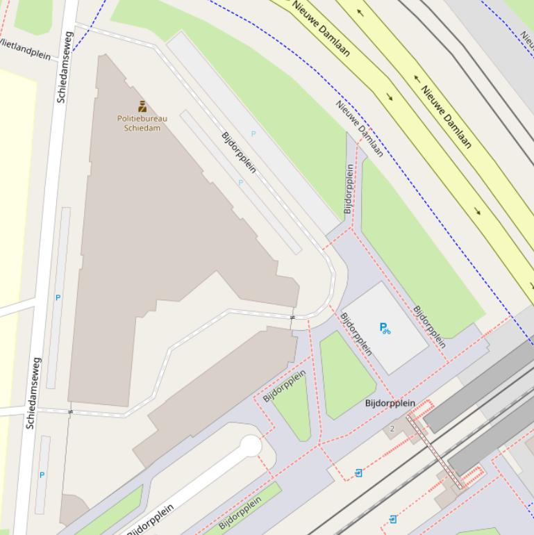 Kaart van het Bijdorpplein.