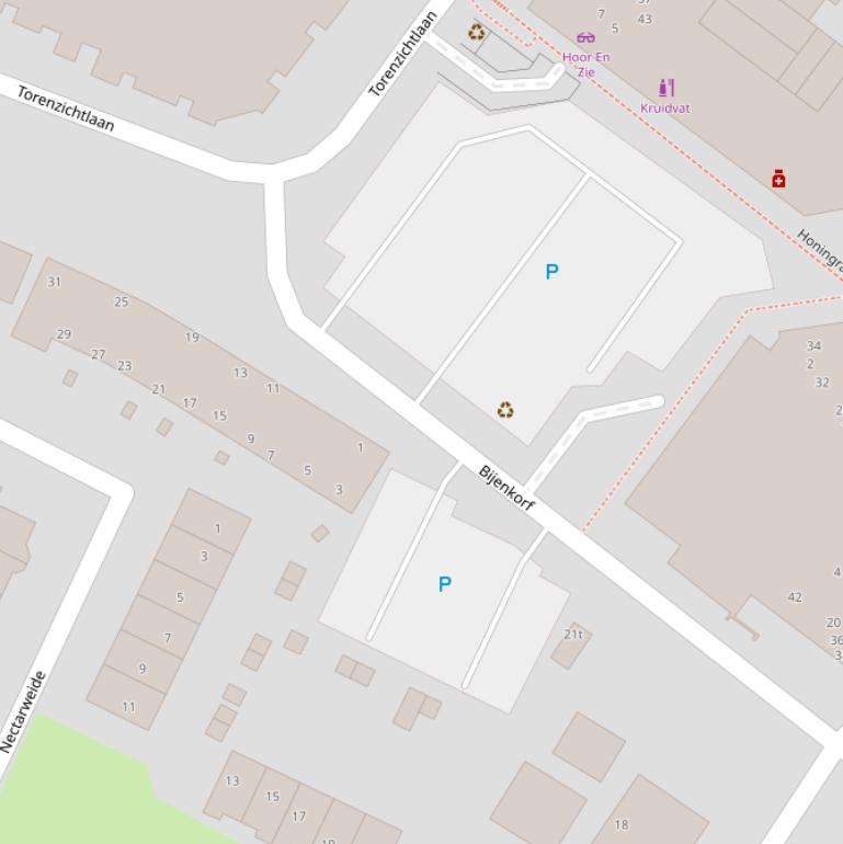 Kaart van  Bijenkorf.