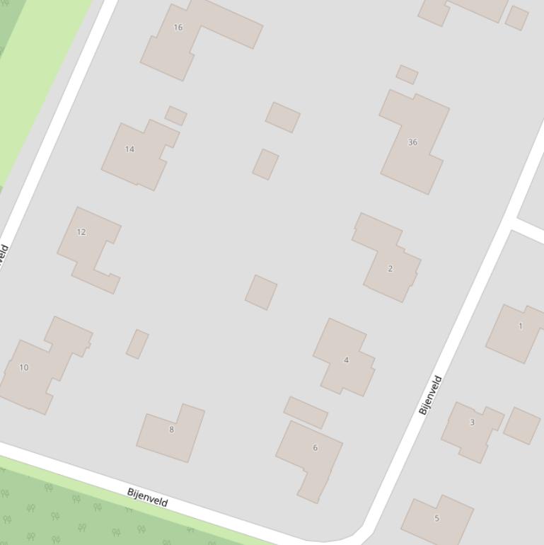 Kaart van het Bijenveld.