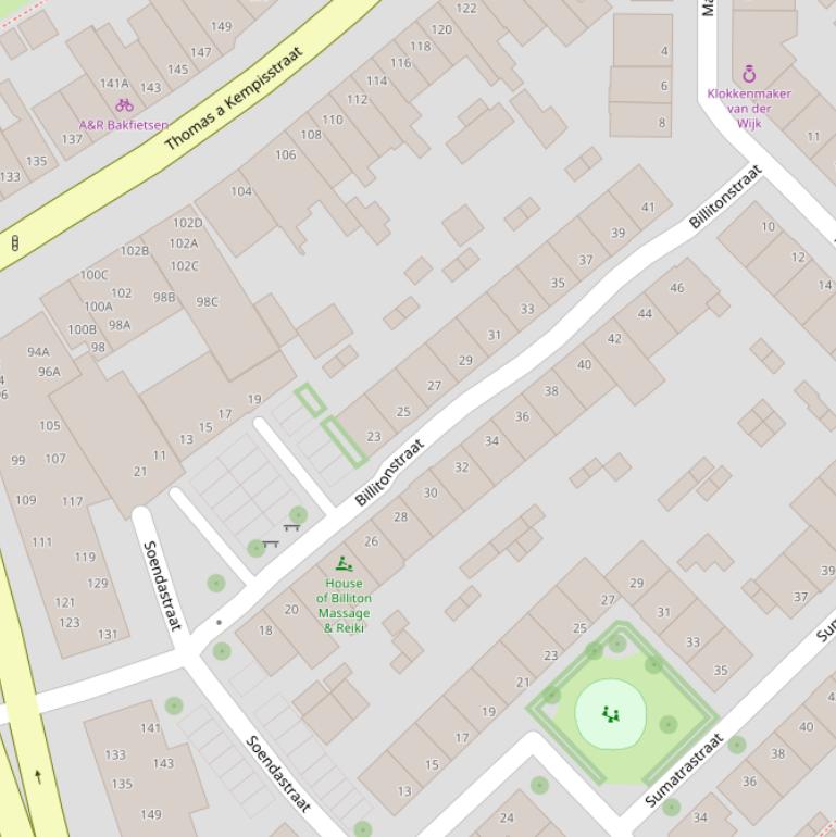 Kaart van de Billitonstraat.