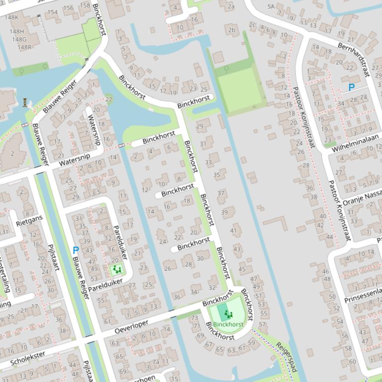 Kaart van  Binckhorst.