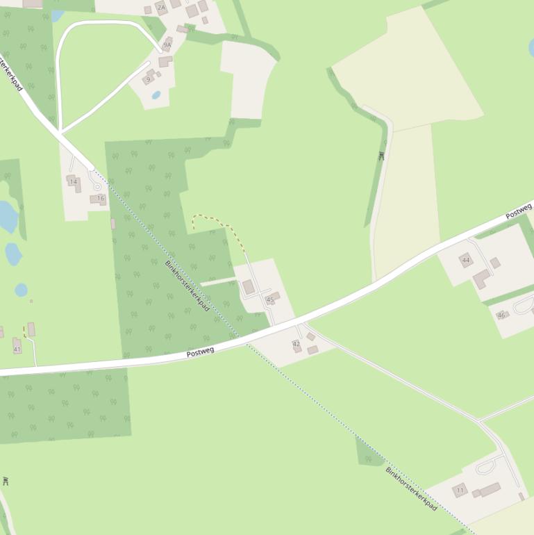 Kaart van het Binkhorsterkerkpad.