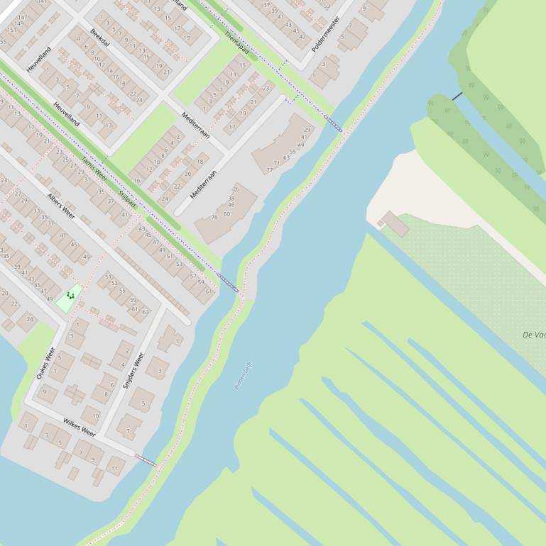 Kaart van  Binnen Delftpad.