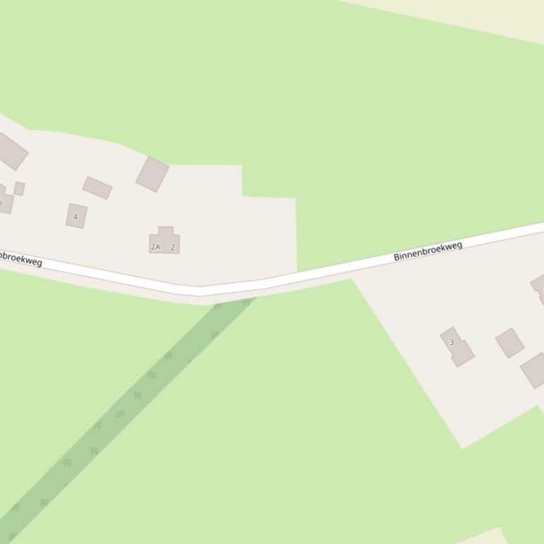 Kaart van de Binnenbroekweg.