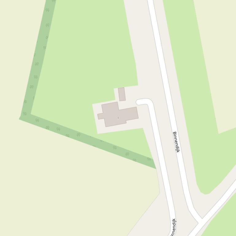 Kaart van de Binnendijk.