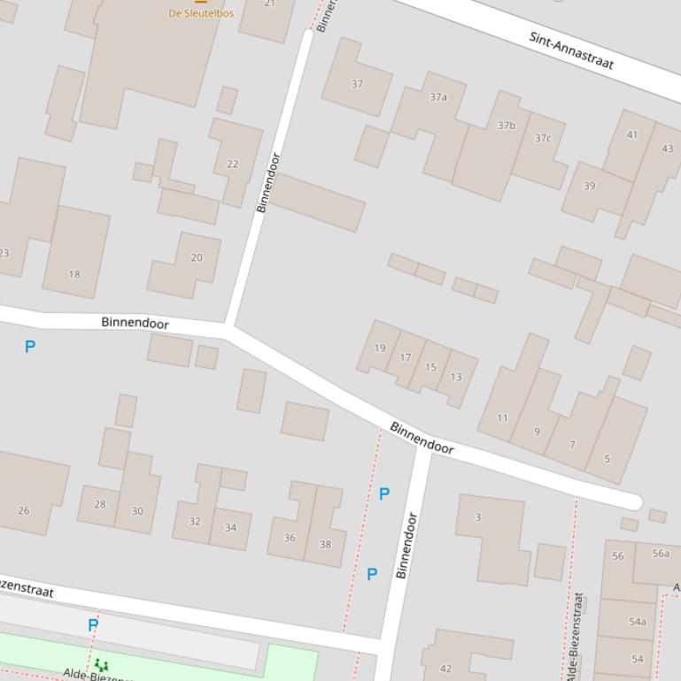 Kaart van  Binnendoor.