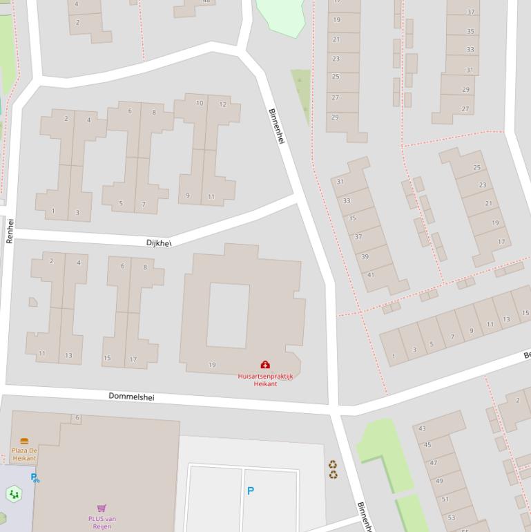 Kaart van  Binnenhei.