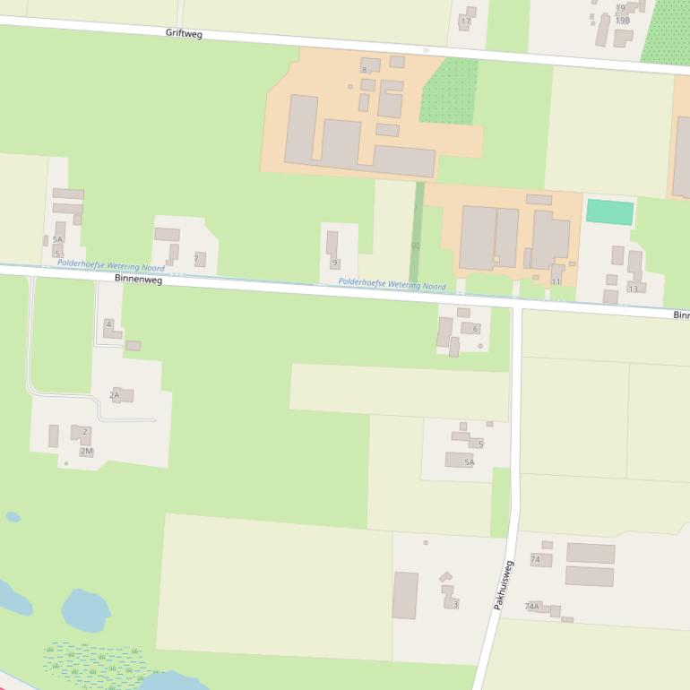 Kaart van de Binnenweg.