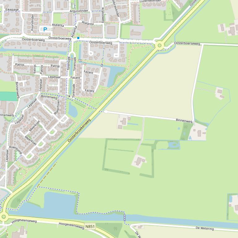 Kaart van de Binnenweg.