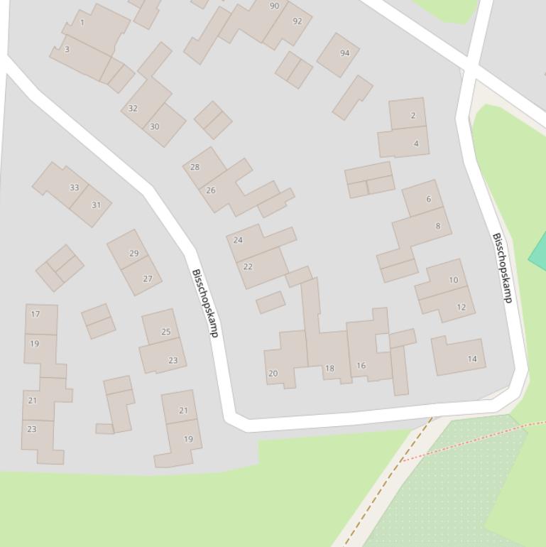 Kaart van  Bisschopskamp.