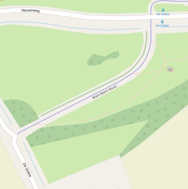 Kaart van  Black Watch route.